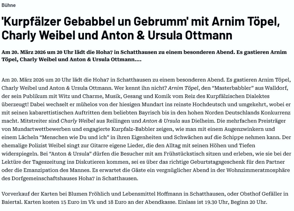 Töpel, Ottman und Weibel in Schatthausen